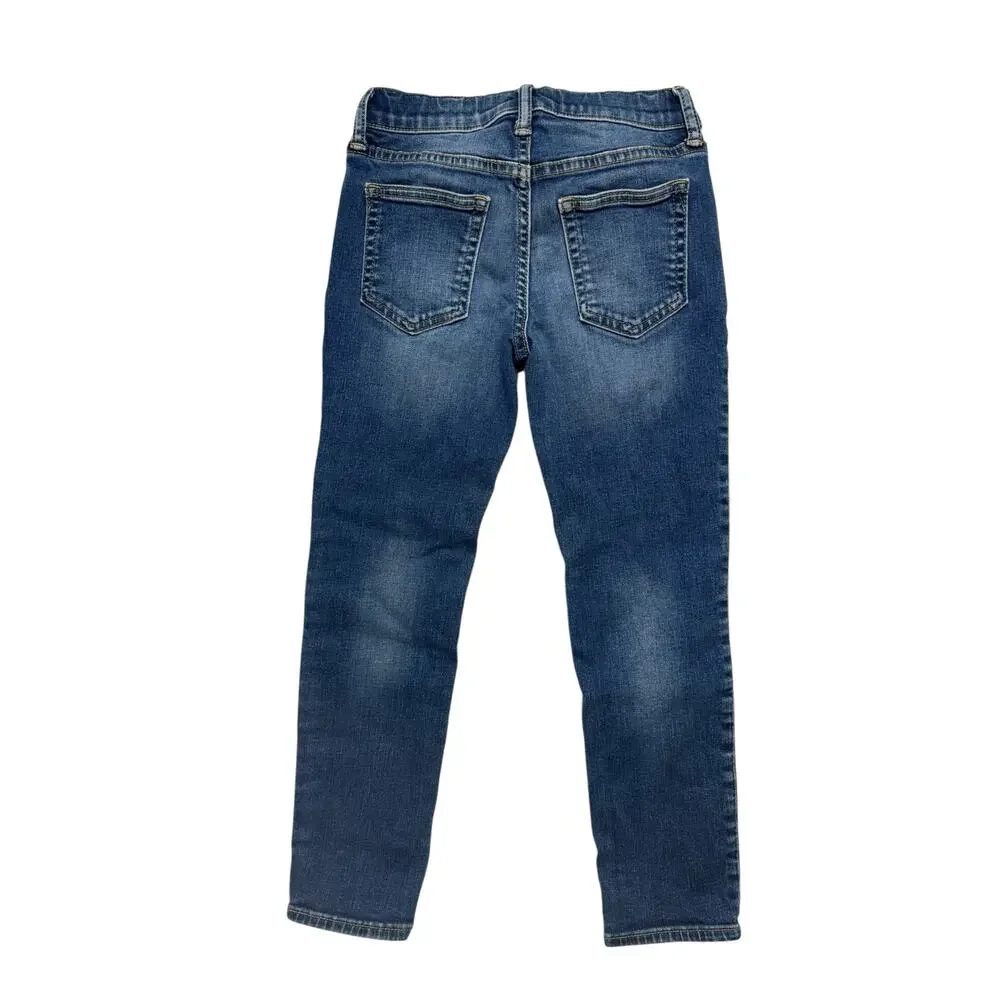 GAP Kids Regular Stretch Slim Leg Jeans Size 7 Boys Adjustable Waist Cotton